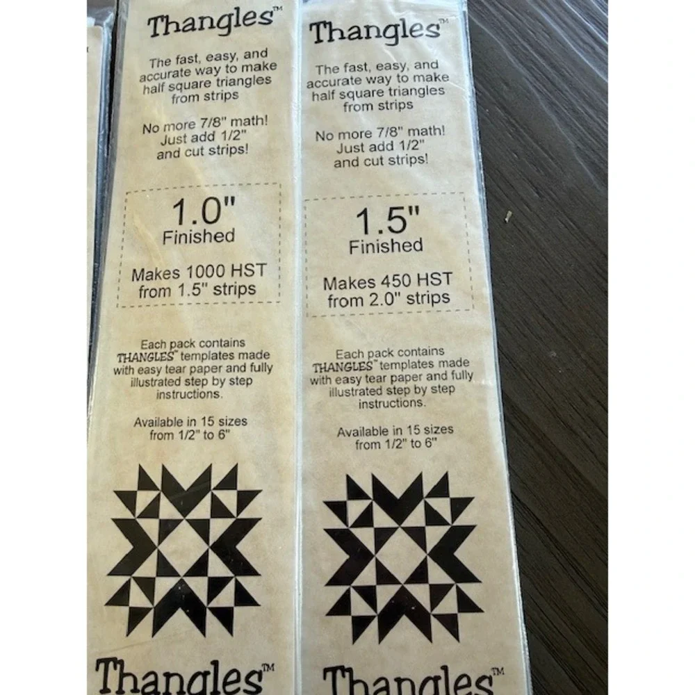 Thangles‎ Half Square Triangle HST Quilting Templates 1.0 1.25 1.5 Inch 3 Pack